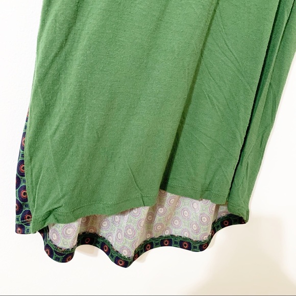 Outback Red Mixed Medium Sleeveless Geometric Print Blouse Keyhole Back w Button - Picture 6 of 11